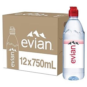 [SnS] $12.34 | 12-Pack 25.36-Oz evian Natural Spring Water at Amazon